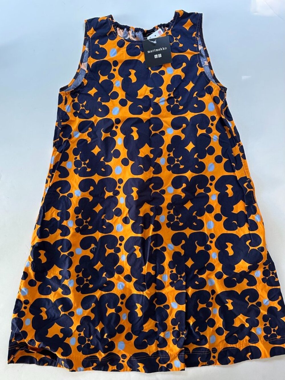 Uniqlo Orange and Blue Dress by Marimekko